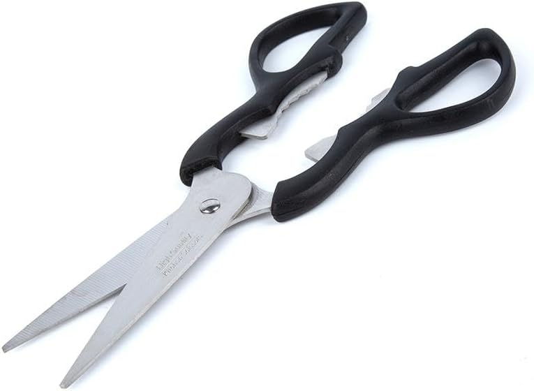 Multi-Function Kitchen Scissors | Black & Silver | Antibacterial Stainless Steel Scissors for Food Prep & Home Use - Image 3